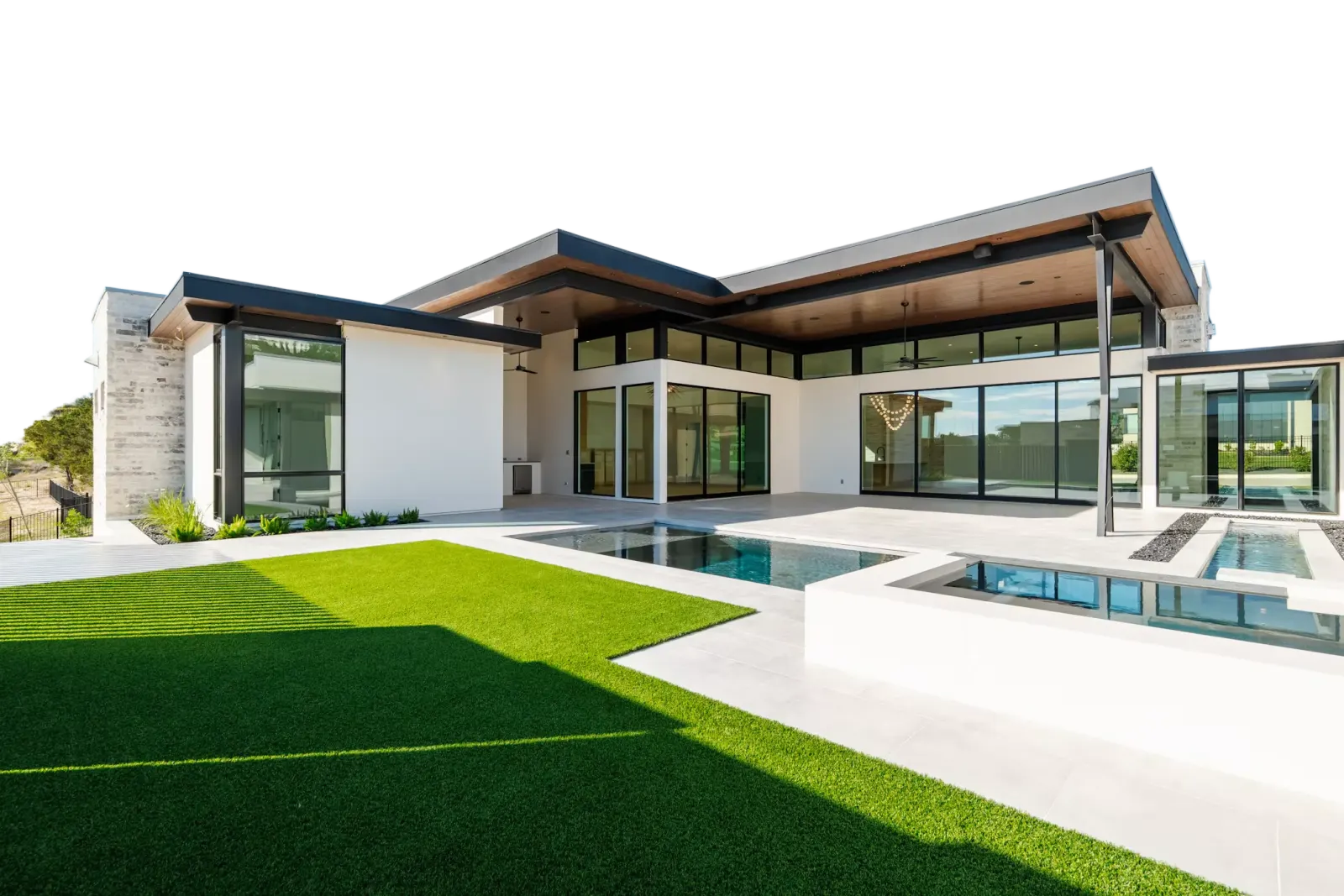Modern luxury residence with a pool